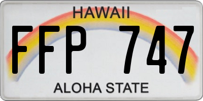 HI license plate FFP747