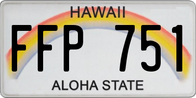 HI license plate FFP751
