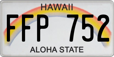 HI license plate FFP752