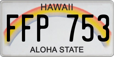 HI license plate FFP753
