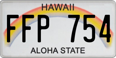 HI license plate FFP754