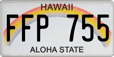 HI license plate FFP755