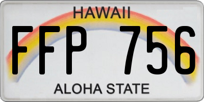 HI license plate FFP756