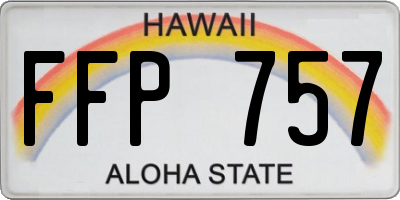 HI license plate FFP757