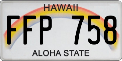 HI license plate FFP758