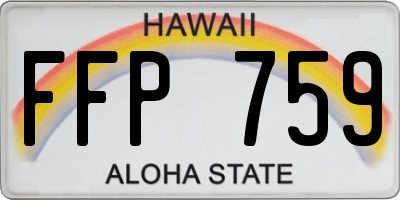 HI license plate FFP759