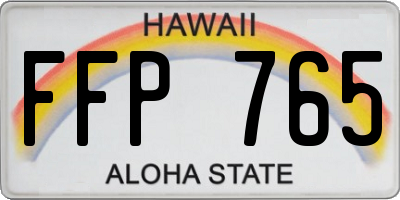 HI license plate FFP765