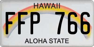 HI license plate FFP766