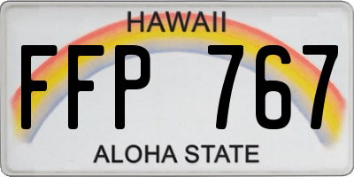 HI license plate FFP767
