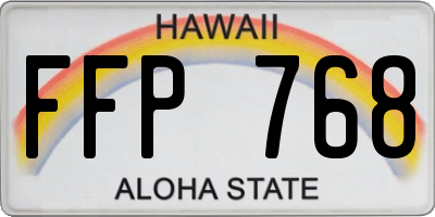HI license plate FFP768