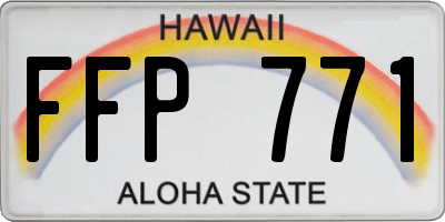 HI license plate FFP771
