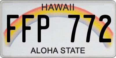 HI license plate FFP772