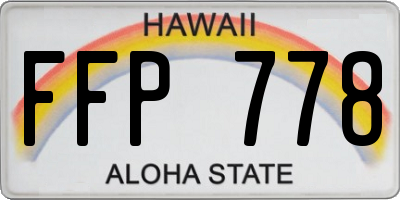 HI license plate FFP778