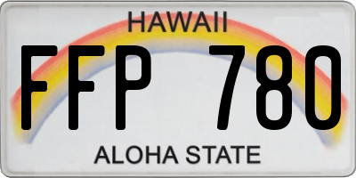 HI license plate FFP780