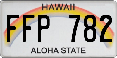 HI license plate FFP782