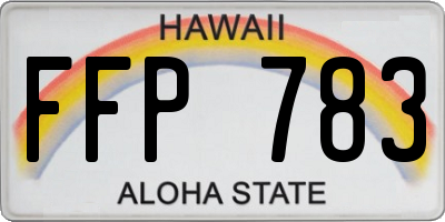 HI license plate FFP783