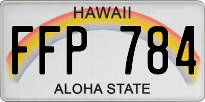 HI license plate FFP784