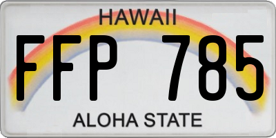 HI license plate FFP785