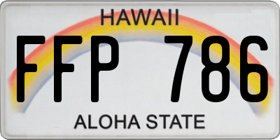 HI license plate FFP786