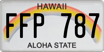 HI license plate FFP787