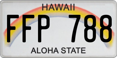 HI license plate FFP788