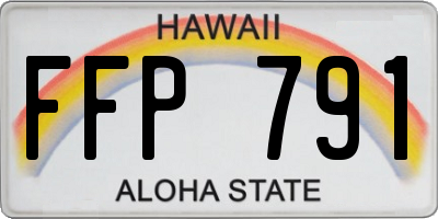HI license plate FFP791