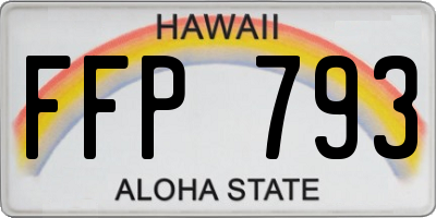 HI license plate FFP793