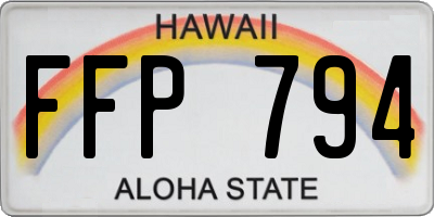 HI license plate FFP794