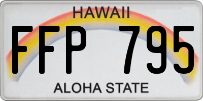 HI license plate FFP795