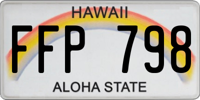 HI license plate FFP798