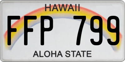 HI license plate FFP799