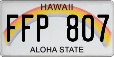 HI license plate FFP807