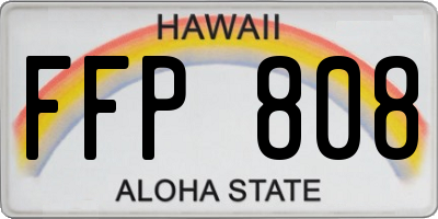 HI license plate FFP808