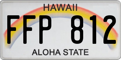 HI license plate FFP812