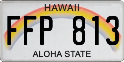 HI license plate FFP813
