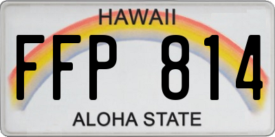 HI license plate FFP814