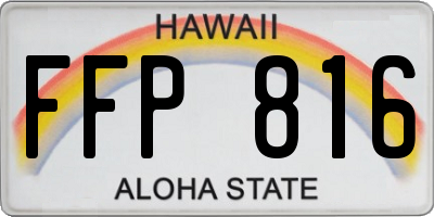 HI license plate FFP816