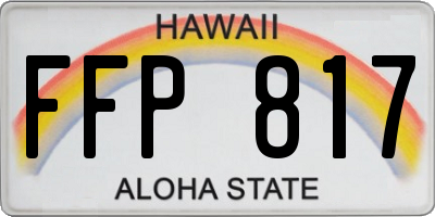 HI license plate FFP817