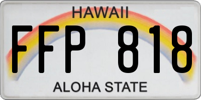 HI license plate FFP818