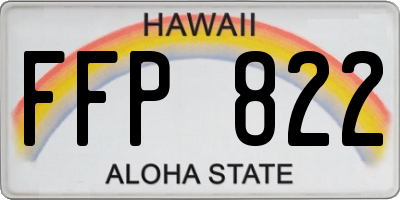 HI license plate FFP822