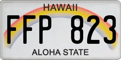 HI license plate FFP823