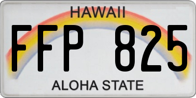 HI license plate FFP825