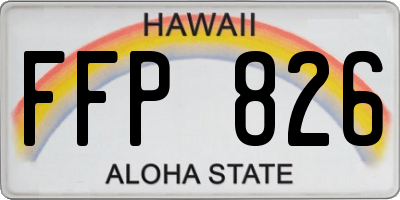 HI license plate FFP826