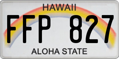 HI license plate FFP827