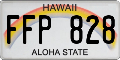 HI license plate FFP828