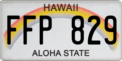 HI license plate FFP829
