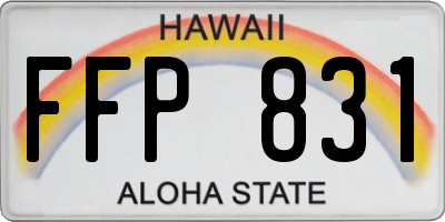 HI license plate FFP831