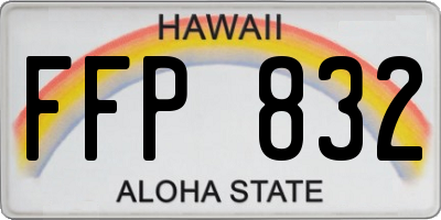 HI license plate FFP832
