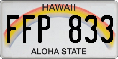 HI license plate FFP833