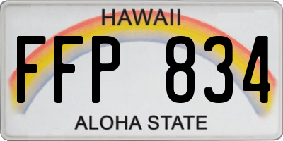 HI license plate FFP834